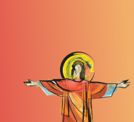 2023 Annual Appeal graphic of Jesus holding open his arms